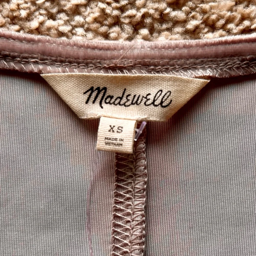 NWT MADEWELL Velvet‎ Balloon Sleeve Mini Dress